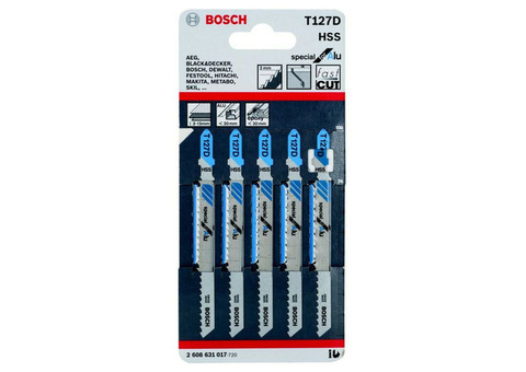 Набор пилок для лобзика Bosch T 127 D HSS 2608631017 5 штук