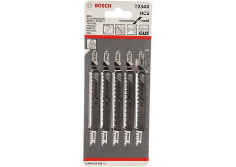 Набор пилок для лобзика Bosch T 234 X HCS 2608633528 5 штук