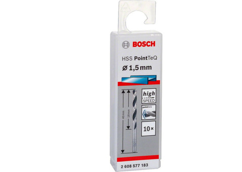 Набор сверл по металлу Bosch HSS PointTeQ 2608577183 1,5 мм 10шт