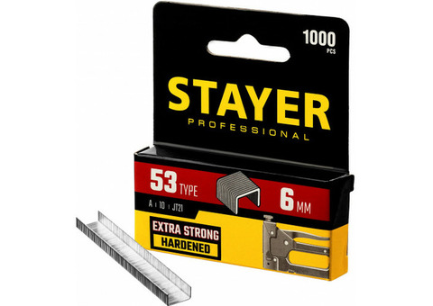 Скобы для степлера Stayer Standard 3159-06_z02 6 мм тип 53 1000 шт