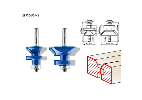 Набор фрез для вагонки Зубр 28770-50-H2 2 шт.
