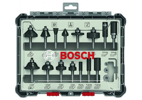 Набор фрез Bosch 2607017471 15 шт