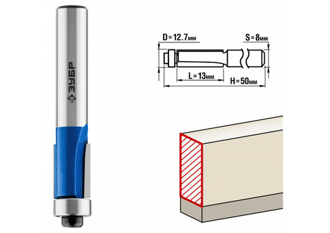 Фреза кромочная Зубр 28727-12.7-13 12,7x13мм