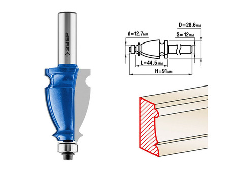 Фреза кромочная Зубр Профессионал фигурная №3 28714-44.5