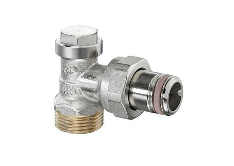 Вентиль балансировочный угловой Oventrop Combi 4 - 3/4" х 1/2" (НР/НР-американка, PN10, Tmax 120°C)