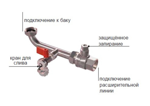 Кран запорный со сливом Reflex AG - 1"