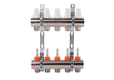 Коллекторная группа для теплого пола ICMA K014 - 1" на 11 контуров M24x1.5 (метрическая резьба)