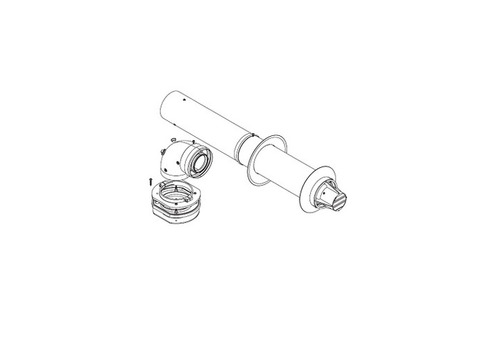 Комплект прохода через стену для коаксиального дымохода Buderus D60/100, длина 425-725 мм