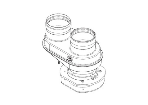 Адаптер для подключения труб Buderus для раздельного дымохода D80 мм