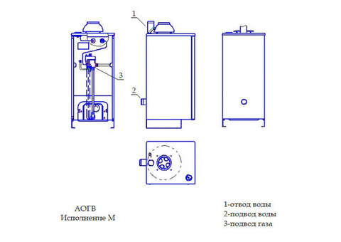 Котел газовый напольный Боринское АОГВ - 23,2 кВт (одноконтурный, автоматика 630 EUROSIT, исп. М)