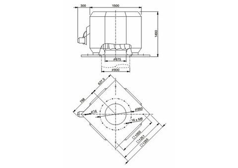 Systemair DVV 1000D4-6-XM/F400