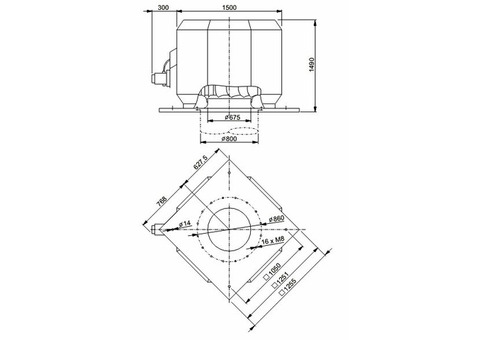 Systemair DVV 1000D6-8-XM/F400