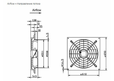 Systemair AW 550 D6-2-EX