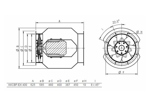 Systemair AXCBF-EX 400-7/22°-2