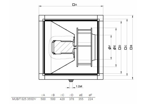 Systemair MUB/T 025 355DV