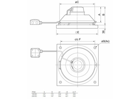 Systemair TFSK 200 EC Sileo Black