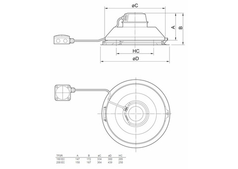 Systemair TFSR 200 EC Sileo Black