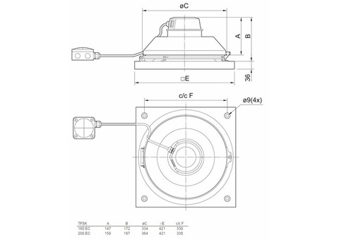 Systemair TFSK 160 EC Sileo Black