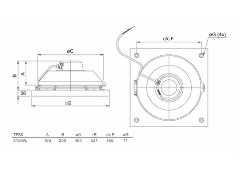 Systemair TFSK 315 M Black