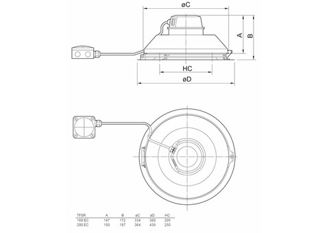 Systemair TFSR 160 EC Sileo Black