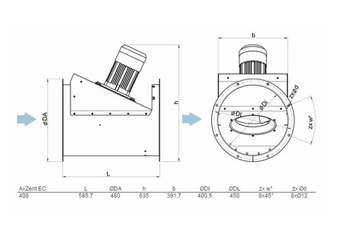 Systemair AxZent 400EC L