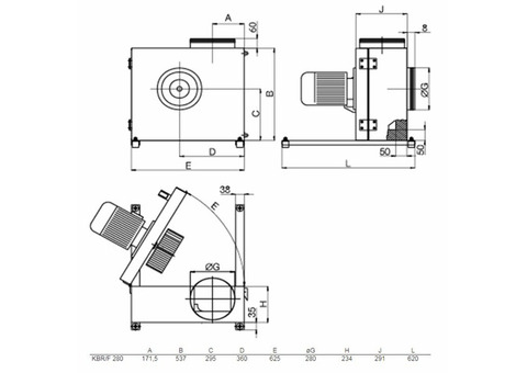 Systemair KBR/F 280D2-4