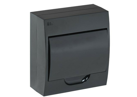 Бокс пластиковый IEK Krepta ЩРН-П-8 IP41 MKP13-N-08-41-K02 черная дверь черный