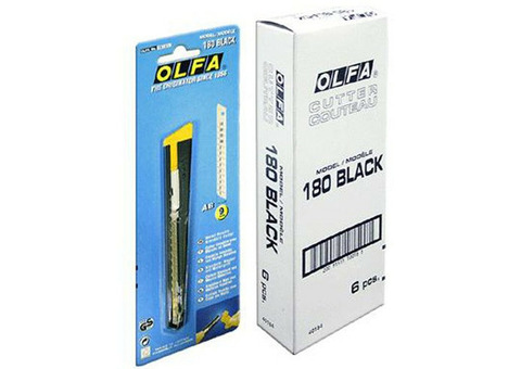 Нож технический OLFA OL-180-Black 9 мм