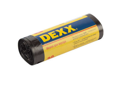 Мешки для мусора черные Dexx 39150-30 30 л 30 шт