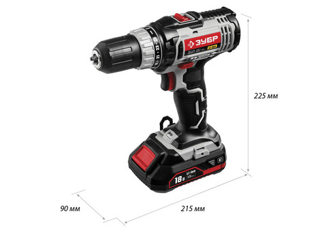 Дрель-шуруповерт аккумуляторная Зубр Стандарт ДШЛ-181 КН