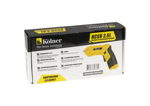 Отвертка аккумуляторная Kolner KCSD 3,6L