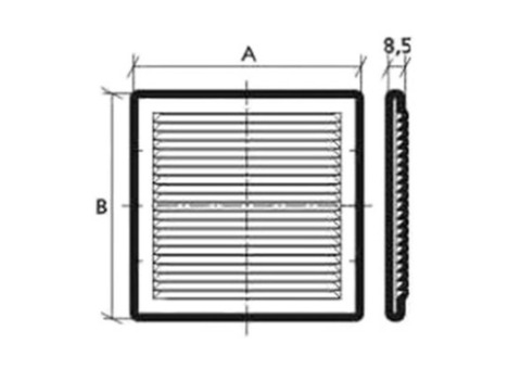 Решетка вентиляционная Auramax A1313C 138х138 мм