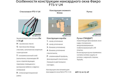 Окно мансардное Fakro FTS-V U4 Standart 550х780 мм