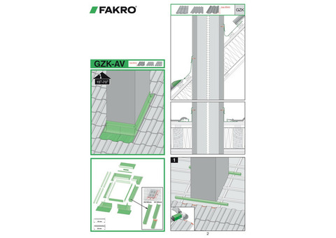 Оклад Fakro GZK-AV 950х1800 мм для дымовой трубы универсальный