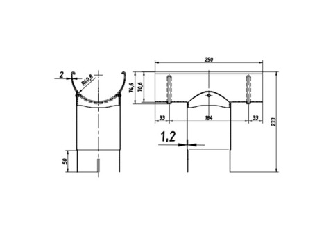 Воронка желоба Linkor D120/100 мм RAL 8017 коричневая