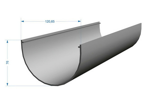 Желоб водосточный Docke ПВХ Premium D120/85х3000 мм RAL 9003 Пломбир