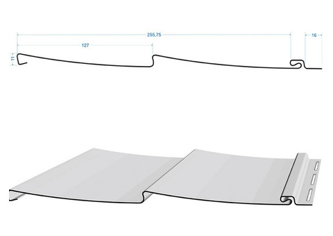 Сайдинг Docke Standard Ёлочка D5D Голубика 3050 мм