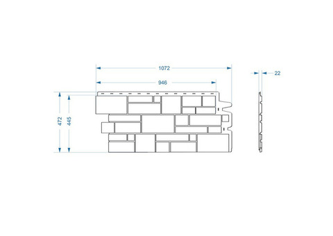 Панель фасадная Docke Burg Песчаная 946х445 мм