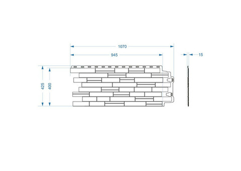 Панель фасадная Docke Edel Берилл 945х400 мм