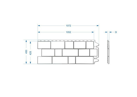 Панель фасадная Docke Fels Арктик 1052х425 мм