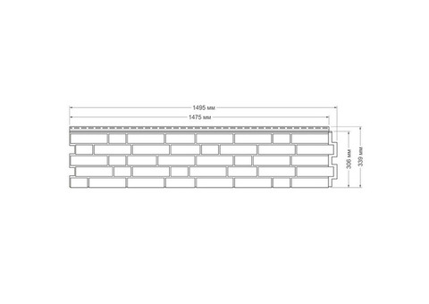 Панель фасадная Grand Line Я-фасад Демидовский кирпич Песок 1495х339 мм