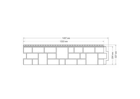 Панель фасадная Grand Line Я-фасад Екатерининский камень Слоновая кость 1407х327 мм