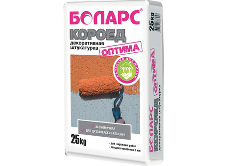 Штукатурка декоративная Боларс Короед Оптима 2,5 мм 25 кг