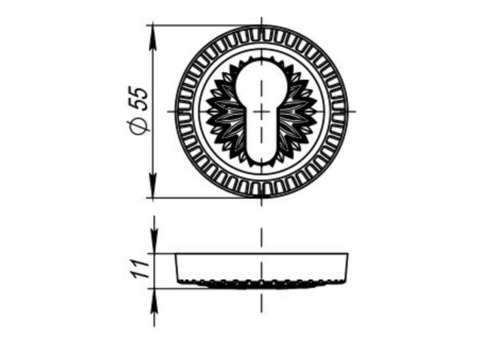 Накладка под цилиндр Armadillo Cylinder ET/CL-Gold-24