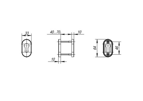 Накладка под цилиндр Fuaro DSS-02P-ET