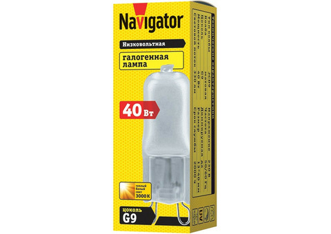 Лампа галогенная Navigator JCD9 94232 G9 40 Вт frost