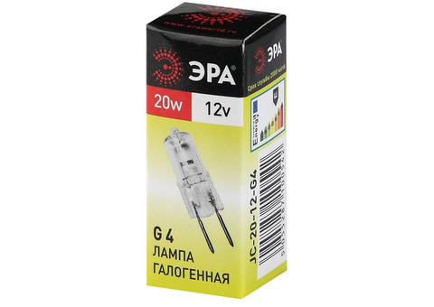 Лампа галогенная Эра G4-JC-20W-12V G4 20W 3000K