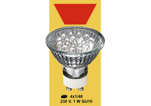 Лампочка Star Trading 347-45 LED 230V 1W красная