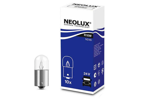 Лампа накаливания Neolux Standart N246 24V R10W BA15s