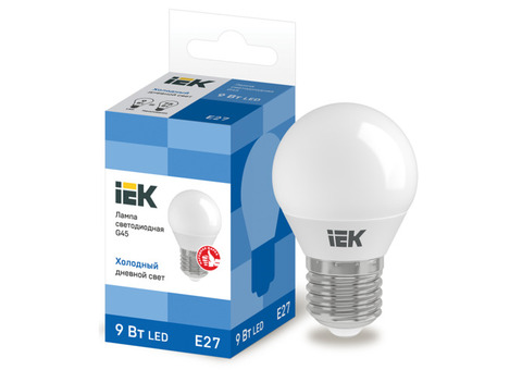 Лампа светодиодная IEK Eco LLE-G45-9-230-65-E27 G45 9 Вт Е27 6500К